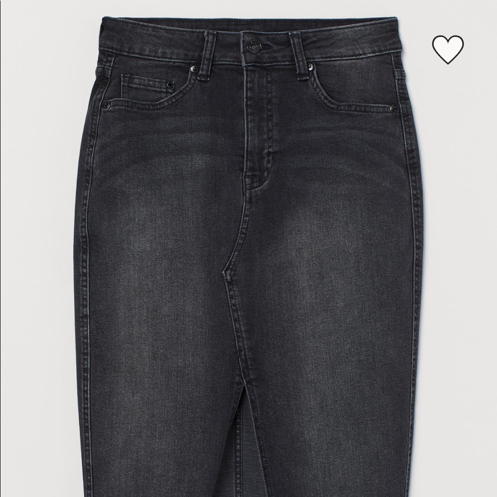 Knee- Length Denim Skirt